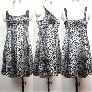 THE LIMITED| Silk Babydoll Leopard Dress